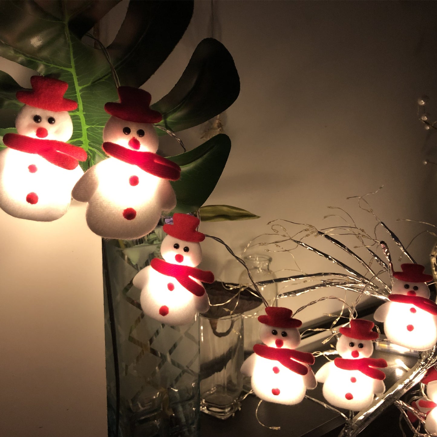 LED Christmas Snowman String Lights